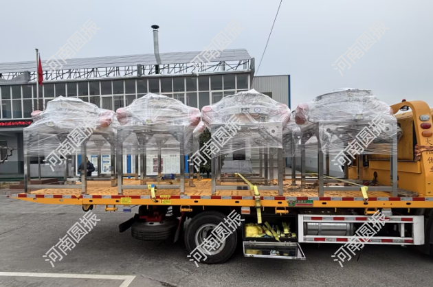 湖南省8臺直排篩裝車，準(zhǔn)備發(fā)貨